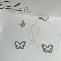Invisible Fishing Line Full Diamond Butterfly Necklace main image 4