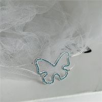 Invisible Fishing Line Full Diamond Butterfly Necklace main image 3