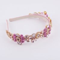 New Fashion Baroque Alloy Diamond Flower Headband main image 5