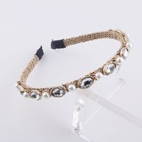 New Fashion Simple Wrapped Diamond Pearl Stirnband main image 5