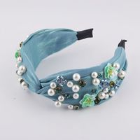 New Fashion Diamond Pearl Flowers Hairband main image 4