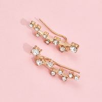 Korean Full Rhinestone Earring Set main image 4