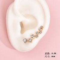 Korean Full Rhinestone Earring Set main image 5