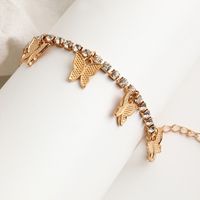 Fashion Diamond Butterfly Anklet Wholesale main image 5