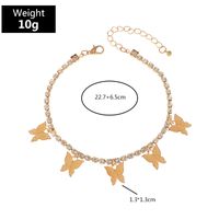 Fashion Diamond Butterfly Anklet Wholesale main image 6