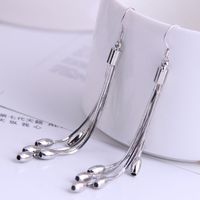 Korean Tassel Water Drop Copper Earrings Wholesale main image 1