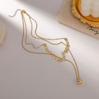 New Double Fashion Disc Beads Chain Necklace main image 3