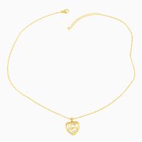 Fashion Mama Letters Heart-shape Copper Zircon Necklace main image 6