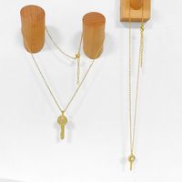 Fashion Key Copper Zircon Necklace Wholesale main image 5