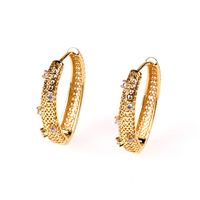 Fashion Copper Zircon V-shaped Earring main image 1