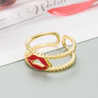 Fashion Double-row Heart-shaped Flower Ring sku image 1