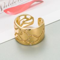 Hip Hop Copper Micro-inlaid Color Zircon Ring sku image 3