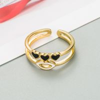 Fashion Star Moon Micro-inlaid Zircon Opening Ring sku image 2