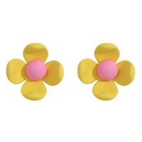 Korean Candy Color Flower Resin Earrings sku image 1