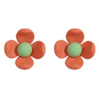 Korean Candy Color Flower Resin Earrings sku image 4