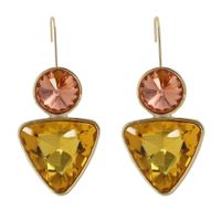 Fashion Alloy Inlaid Colored Gemstone Earrings sku image 3