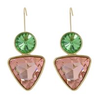 Fashion Alloy Inlaid Colored Gemstone Earrings sku image 5