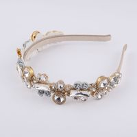 New Fashion Baroque Alloy Diamond Flower Headband sku image 1