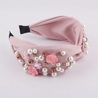 New Fashion Diamond Pearl Flowers Hairband sku image 3