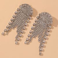 Fashion Rhinestones Long Tassel Earrings sku image 1
