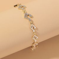 Fashion Diamond-studded Musical Notes Bracelet sku image 1