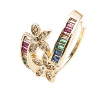 Fashion Micro-inlaid Zircon Flowers Ring sku image 1