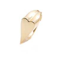 Fashion Golden Heart-shape Opening Copper Ring Wholesale sku image 1