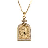 Fashion Holy Lord Mary Copper Inlaid Zirconium Necklace main image 6