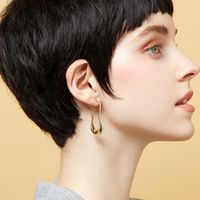 Fashion Matte Gold U-shaped Earrings main image 3