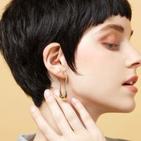 Fashion Matte Gold U-shaped Earrings main image 4