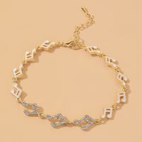 Fashion Diamond-studded Musical Notes Bracelet main image 1