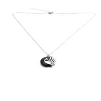 Fashion Phoenix Shaped Diamond Stainless Steel Necklace main image 3