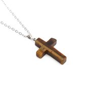 Simple Cross Stainless Steel Necklace Wholesale main image 5