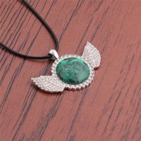 Fashion Diamond Wings Stainless Steel Necklace Wholesale main image 6