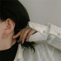 Korean Metal Threaded Earrings main image 3