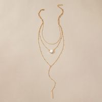 Simple Multi-layer Sequin Pendant Necklace main image 3