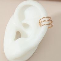 New Simple Metal Geometric Copper Ear Clip main image 5