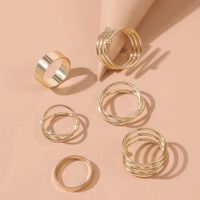 New Simple Geometric Ring Set main image 5