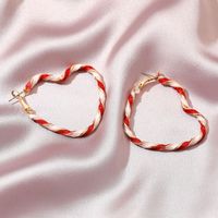 Fashion Contrast Color Heart-shaped Earrings main image 3