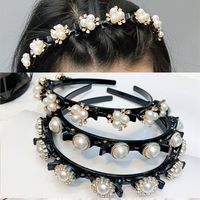 Fashion Full Drill Pearl Flower Headband main image 1