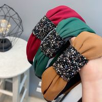 Korean Irregular Unilateral Diamond-studded Headband main image 5