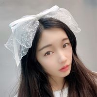 Koreanisches Haarband Mit Gepunkteter Maschenschleife main image 4
