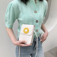 Fashion Sun Flower Contrast Color Messenger Shoulder Bag main image 3
