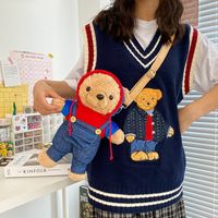 Cute Plush Bear Doll Shoulder Bag Wholesale main image 3