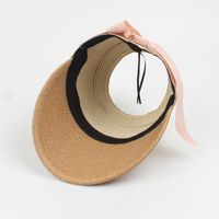 Sombrero De Paja Superior Vacío Del Arco Del Color Del Contraste De La Moda main image 5