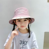 Korean Contrast Color Letter Children's Fisherman Hat main image 6