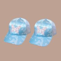 Korean Sequined Butterfly Blue Peaked Cap main image 3