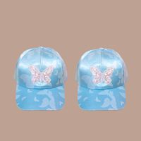 Korean Sequined Butterfly Blue Peaked Cap main image 5
