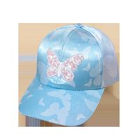 Korean Sequined Butterfly Blue Peaked Cap main image 6