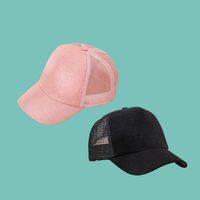 Korean Pink Mesh Cap Baseball Cap main image 6